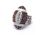 CRYSTAL FOOTBALL STRETCH RING