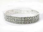 3 ROW RHINESTONE STRETCH BRACELET