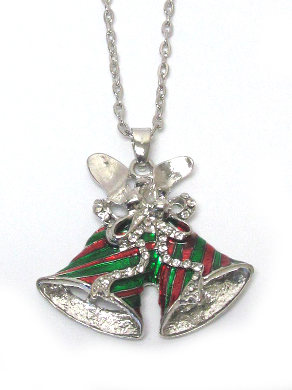 HOLIDAY CHRISTMAS BELLS NECKLACE 