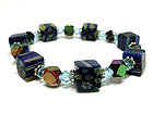 CUBIC FOSSIL BEADS LINK STRETCH BRACELET