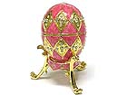 CRYSTAL DECO MINI EGG ON PEDESTRAL JEWELRY BOX