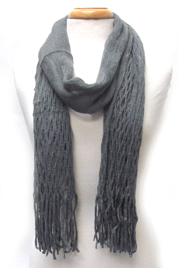 MESH DESIGN INFINITY AND REGULAR SCARF IN ONE