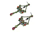 AUSTRIAN CRYSTAL FLOWER AND BALL DROP EARRING