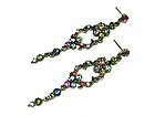 AUSTRIAN CRYSTAL FLOWER LONG DROP EARRING