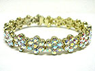 CRYSTAL FLOWER LINK STRETCH BRACELET