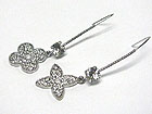 CRYSTAL CLOVER SHAPE DROP EARRING