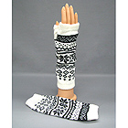 FINGERLESS WINTER SNOWFLAKES GLOVE - CHRISTMAS THEME