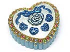 CRYSTAL DECO HEART JEWELRY BOX 