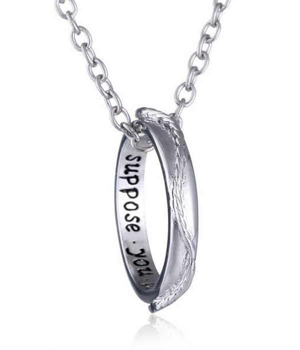 SUPPOSE YOU LOVE ME MESSAGED INSIDE RING NECKLACE