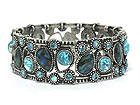CRYSTAL AND ABALON DECO STRETCH BRACELET