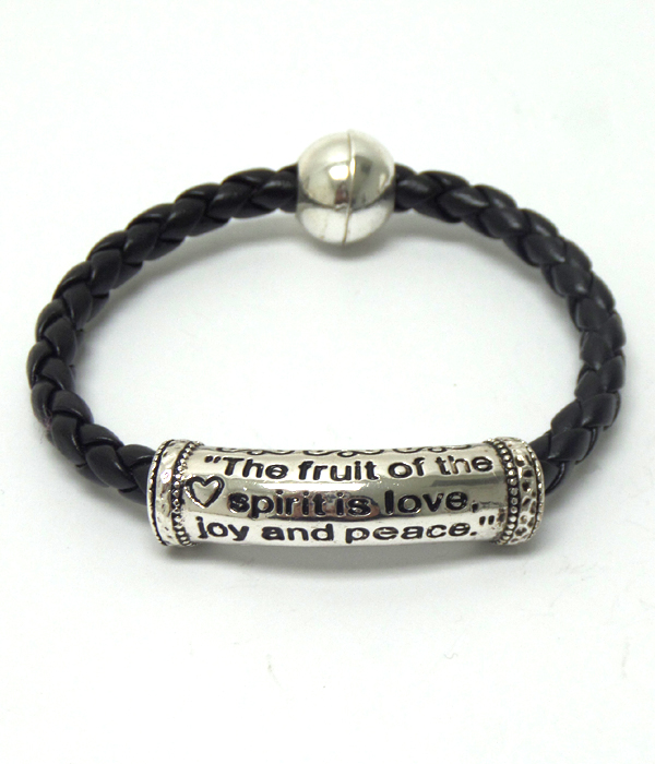 MESSAGE METAL TUBE AND BRAIDED CORD AND MAGNETIC BAND BRACELET