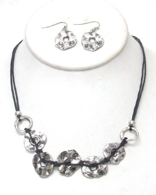 HAMMERD MULTI DISK LINK CORD CHAIN NECKLACE SET