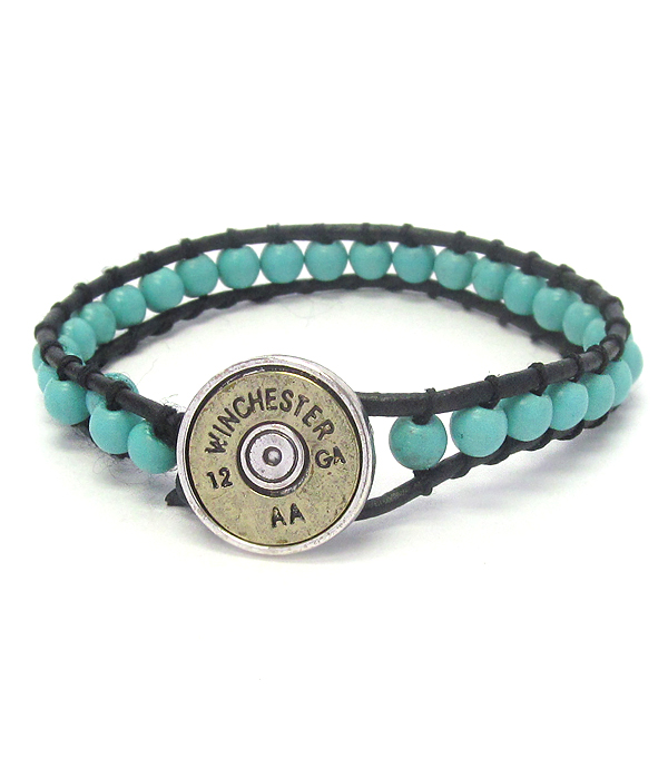 BULLET AND TURQUOISE BRACELET