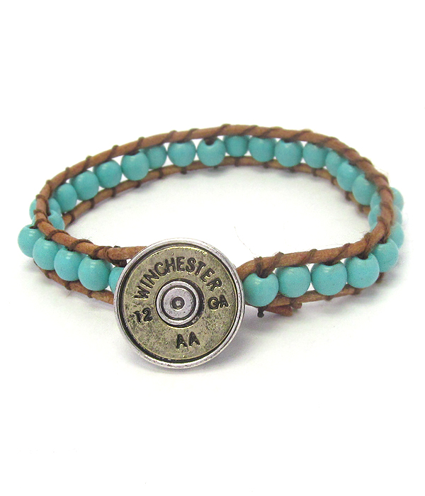 BULLET AND TURQUOISE BRACELET