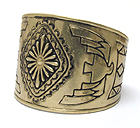 AZTECA THEME METAL THUNDERBIRD CUFF BANGLE