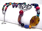 NATURAL MATERIAL MIXED BEADS LONG NECKLACE SET
