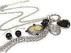 CRYSTAL DECO CAMEO AND LOCKET CHARM NECKLACE AND EARRING SET