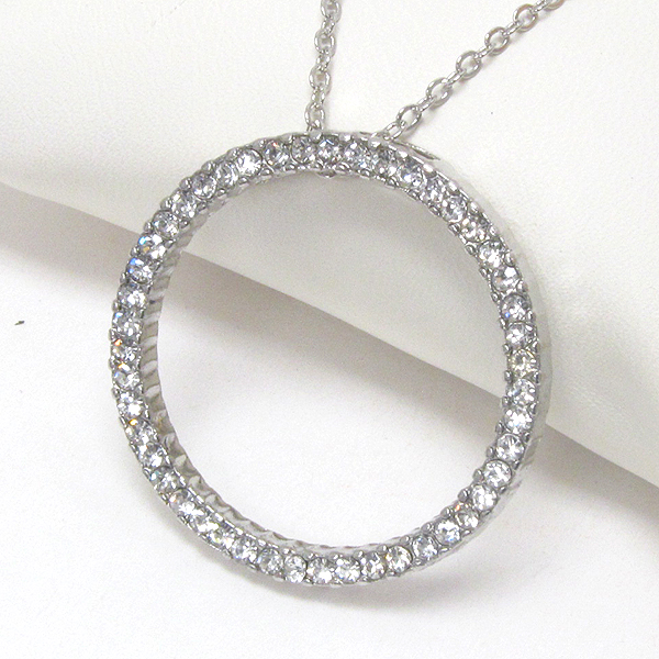 PREMIER ELECTRO PLATING CRYSTAL DECO ROUND TIFFANY STYLE NECKLACE