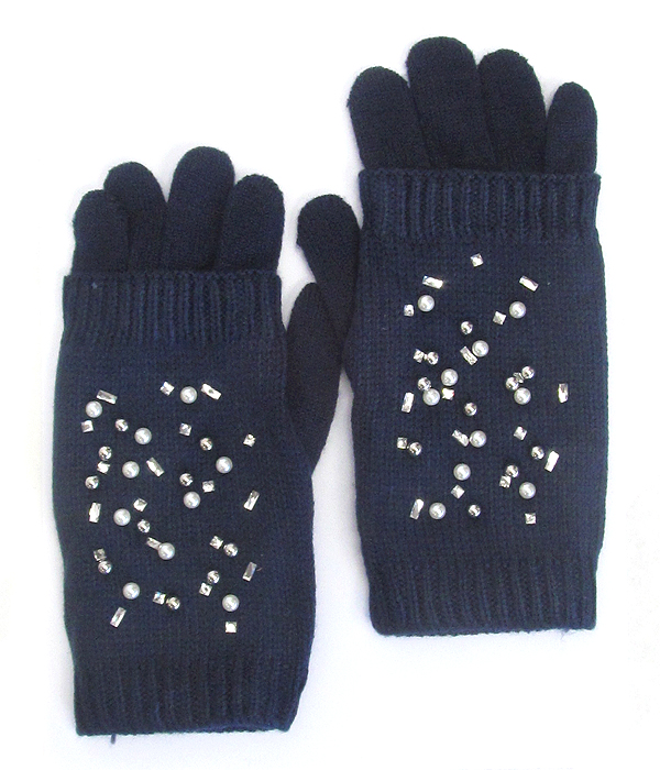 CRYSTAL SPRINKLE DOUBLE LAYER GLOVES