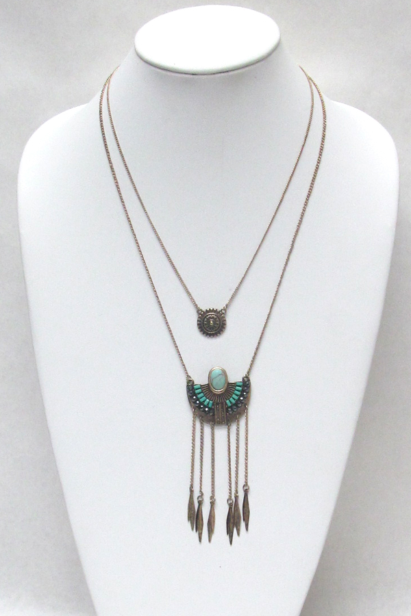 BOHEMIAN STYLE LAYERED NECKLACE