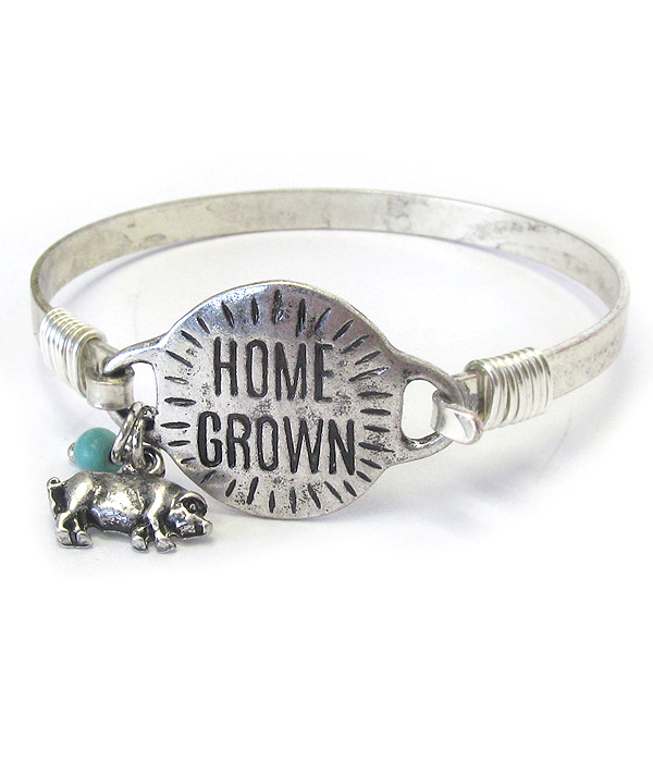 SOUTHERN COUNTRY STYLE WIRE BANGLE BRACELET - HOME GROWN