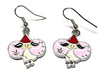 WHITE GOLD PLATING CRYSTAL ENAMEL HALLOWEEN FAIRY EARRING
