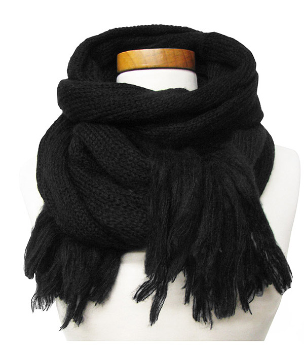 100% POLYESTER MUFFLER STYLE SCARF