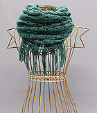 100% POLYESTER SOLID BOBBLE KNIT SCARF