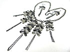 METAL PART AND TASSEL CASCADE DROP CHAIN NECKLACE SET