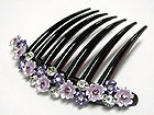 CRYSTAL STUD ACRYL FLOWER HAIR PIN