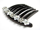 CRYSTAL STUD ACRYL FLOWER HAIR PIN