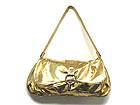 METALLIC COATING PVC SHOULDER HANDBAG