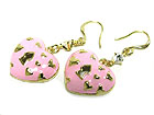 TUTTI FRUTTI EPOXY METAL HEART LOCK DROP EARRING