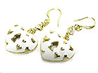 TUTTI FRUTTI EPOXY METAL HEART LOCK DROP EARRING