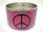 PEACE TATTOO PICTURE METAL TALL BANGLE