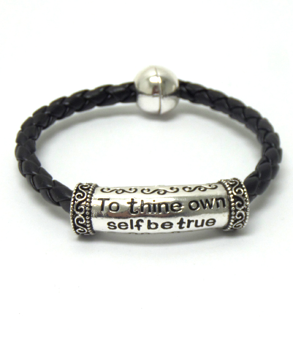 MESSAGE METAL TUBE AND BRAIDED CORD AND MAGNETIC BAND BRACELET