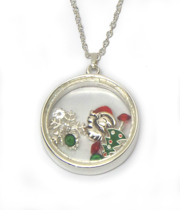 ORIGAMI STYLE CHRISTMAS CHARMS INSIDE NECKLACE 