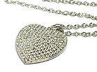 Wholesale Costume Jewelry - BIG SIZE HEART AND CRYSTAL ON FACE LONG CHAIN NECKLACE