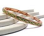 CRYSTAL AND X EPOXY PATTERN STRETCH BRACELET