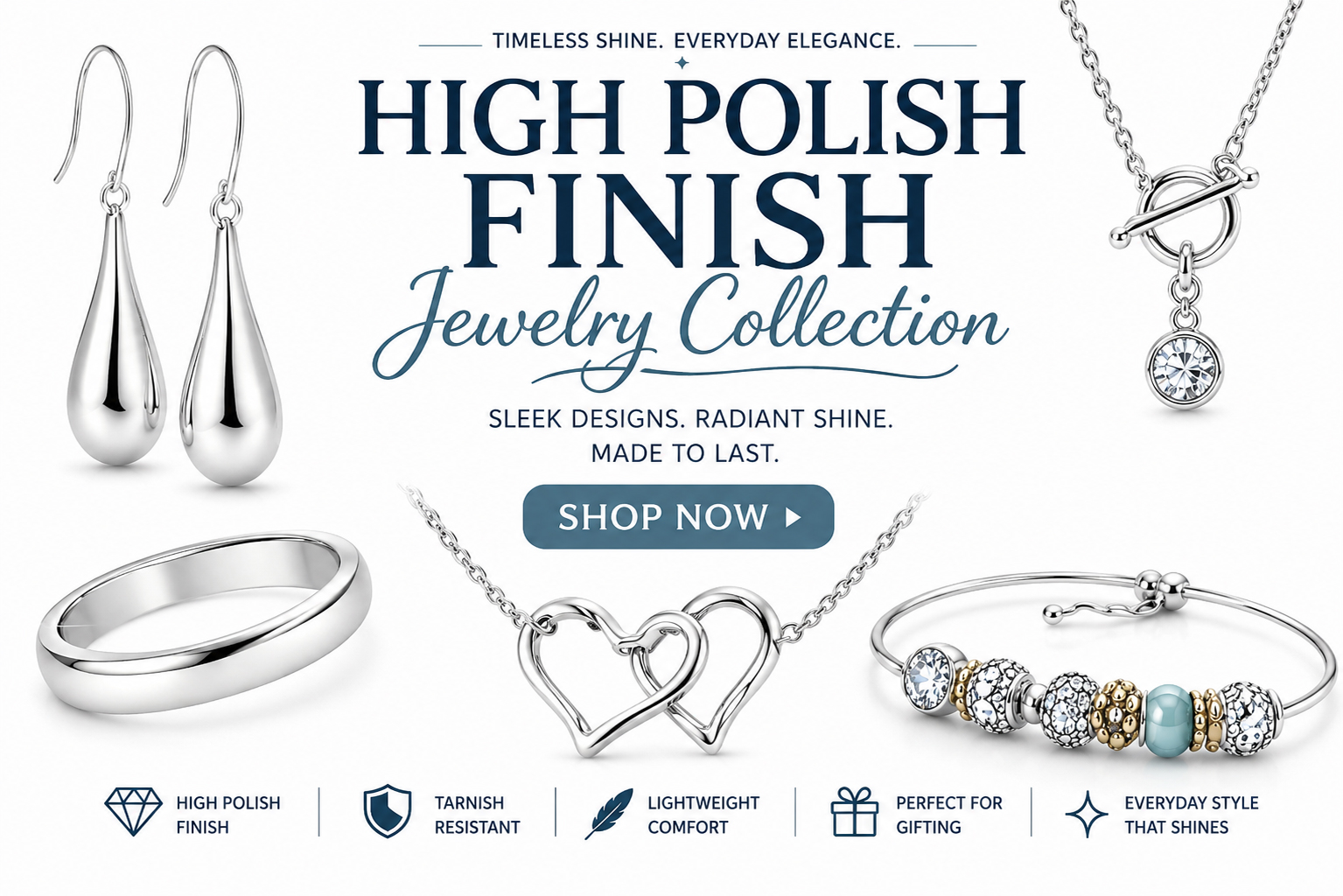 Classic High Polish Finish Wholesale Jewelry Collection 2026