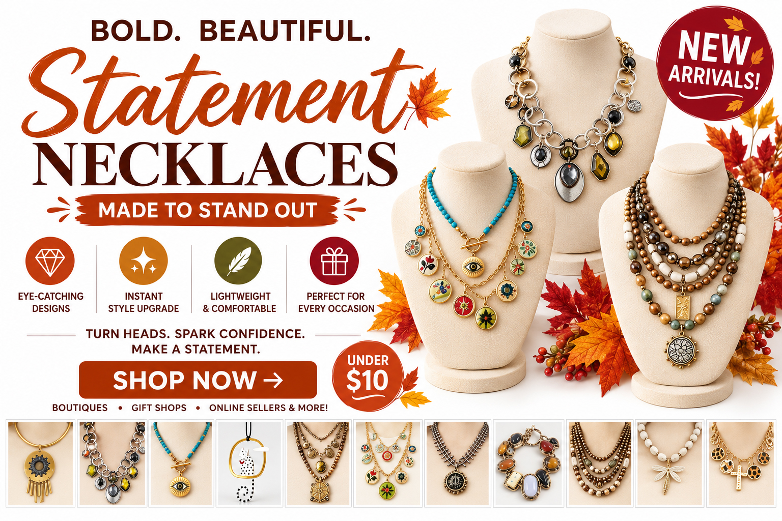 Wholesale Statement Jewelry Collection 2026 – Bold Fashion Necklaces