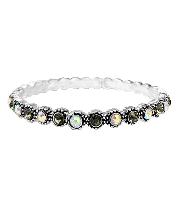 Crystal stud stretch bracelet