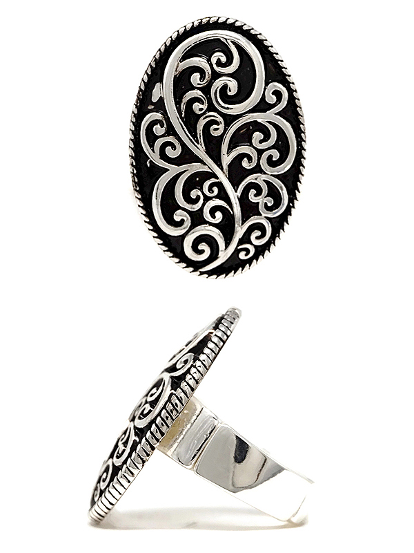 Designer textured stretch ring