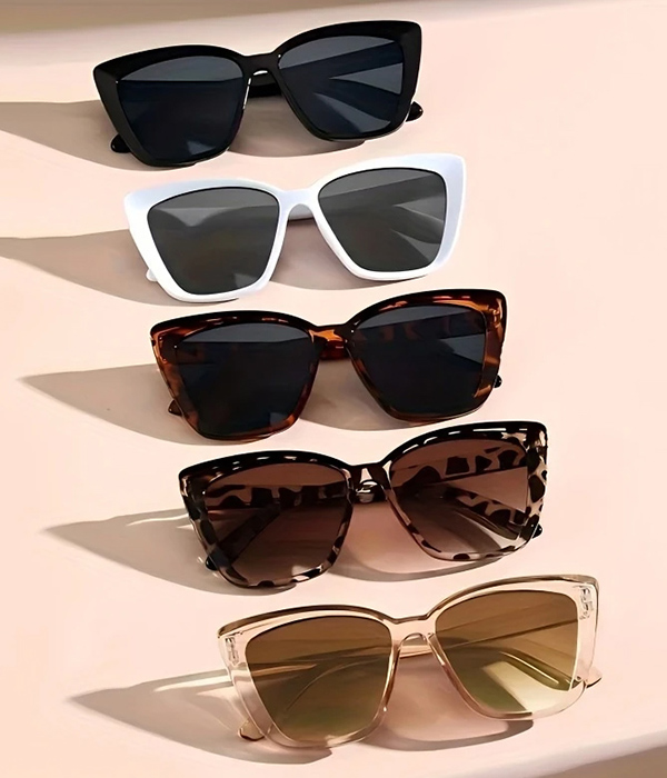 Vintage cat eye 5 pcs sunglasses set