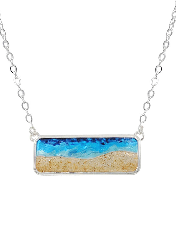 Sealife theme sand and ocean inspired necklace - bar