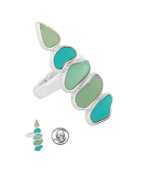 Seaglass stretch ring