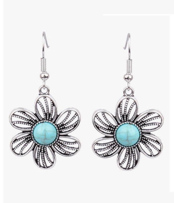 Vintage ethnic earring - flower