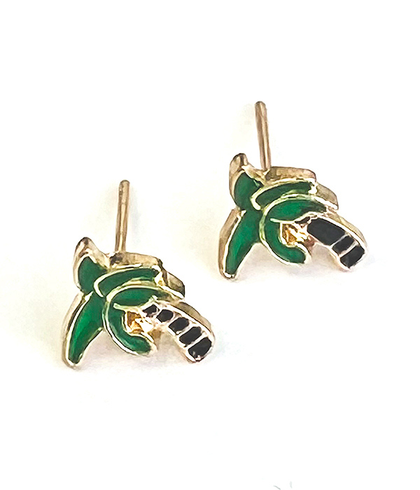 Summer theme epoxy earring - palm tree