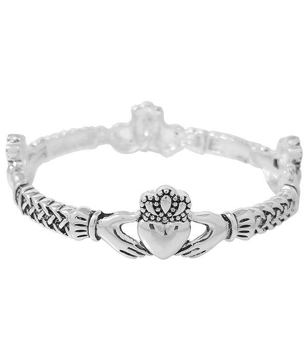Celtic claddagh stretch bracelet