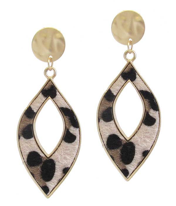 ANIMAL PRINT MARQUISE EARRING